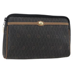 Christian Dior Vintage Honeycomb Zip Pouch Canvas and Leather - image 15