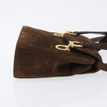 Salvatore Ferragamo Gancini handbag Suede - image 3