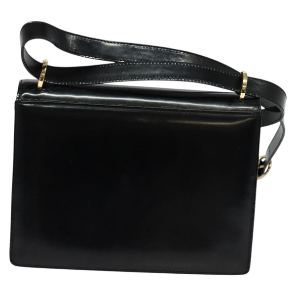 Salvatore Ferragamo Gancini Shoulder Bag Patent Leather