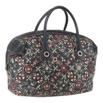 Chanel Optic Coco Bowler Bag Printed Coated Canvas with Caviar Medium - image 1