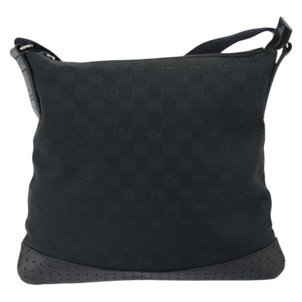 Gucci Zip Messenger Bag GG Canvas with Perforated Leather Medium
