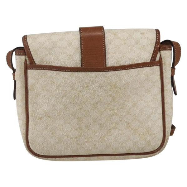 Celine Vintage Macadam Shoulder Bag Canvas and Leather