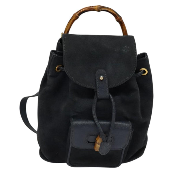 Gucci Gucci bamboo backpack daim mini - image 1