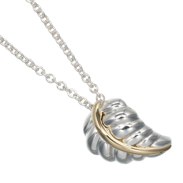 Tiffany & Co. Leaf Pendant Necklace Silver 925 and K18 Yellow Gold - image 1
