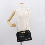 Salvatore Ferragamo Vintage Gancini Chain Shoulder Bag Patent Leather - image 13