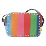 Valentino Garavani Rockstud 1973 Camera Crossbody Bag Striped Leather - image 20