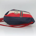 Gucci Logo Drawstring Backpack Striped Canvas Large - image 3