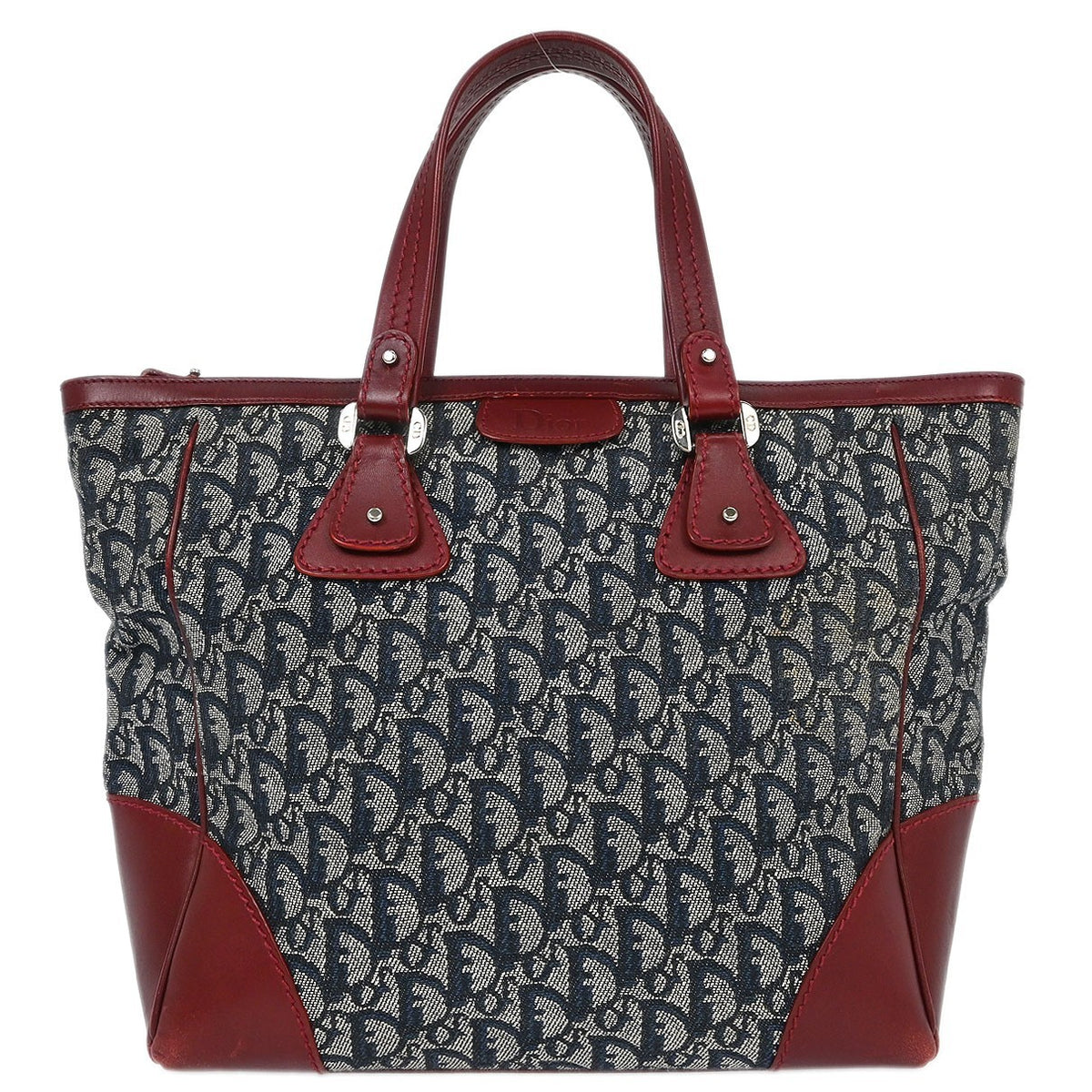 Christian Dior Vintage Trotter Zip Tote Diorissimo Canvas Medium - image 1