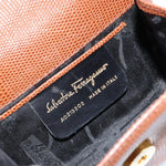 Salvatore Ferragamo Vala Shoulder Bag Embossed Leather - image 6