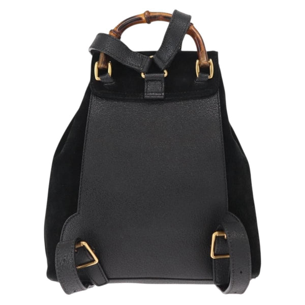 Gucci Vintage Bamboo Backpack Suede Mini