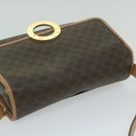 Celine Vintage Macadam Circle Logo Shoulder Bag Canvas and Leather - image 15