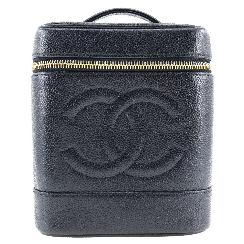 Chanel Vintage Timeless Cosmetic Case Caviar Tall - image 1