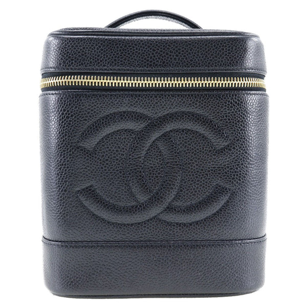 Chanel Vintage Timeless Cosmetic Case Caviar Tall - image 1