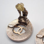 Chanel CC Cutout Round Clip-On Earrings Metal - image 5