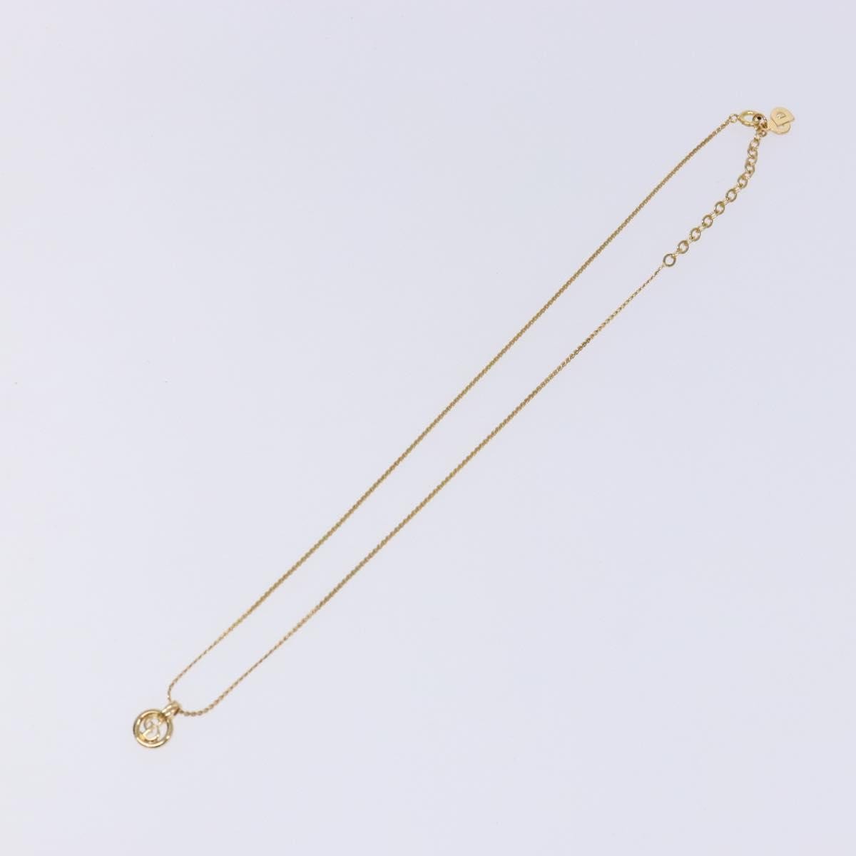 Christian Dior CD Round Pendant Necklace Metal - image 1
