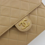 Chanel Vintage Clutch with Chain Quilted Leather Small - image 18