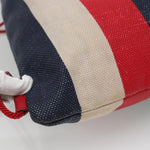 Gucci Logo Drawstring Backpack Striped Canvas Large - image 12