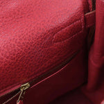 Hermes Kelly Handbag Red Clemence with Gold Hardware 35 - image 19