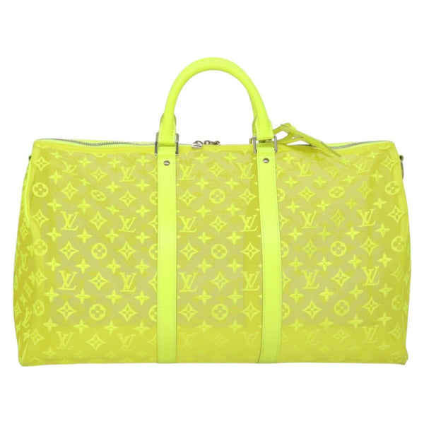 Louis Vuitton Keepall Bandouliere Bag Monogram See Through Mesh 50