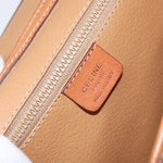 Celine Vintage Macadam Circle Logo Shoulder Bag Canvas and Leather - image 6