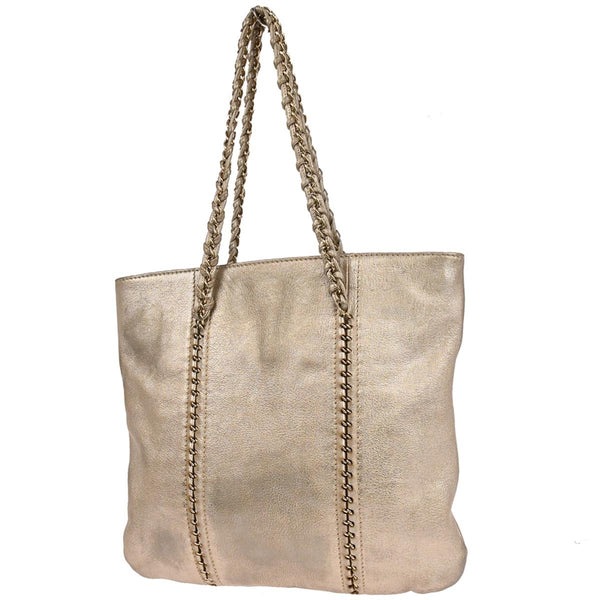 Chanel Luxe Ligne Zipped Tote Leather Large