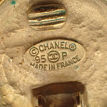 Chanel Vintage CC Round Button Clip-On Earrings Metal - image 5