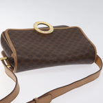 Celine Vintage Macadam Circle Logo Shoulder Bag Canvas and Leather - image 16