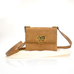 Salvatore Ferragamo Gancini Shoulder Bag Suede - image 1