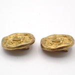 Chanel Vintage CC Round Button Clip-On Earrings Metal - image 9