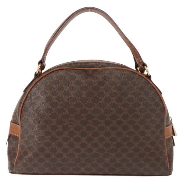 Celine Vintage Macadam Handbag Canvas and Leather