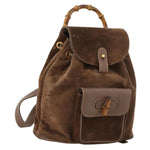 Gucci Gucci bamboo backpack daim mini - image 13