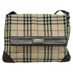 Burberry Vintage Flap Crossbody Bag Haymarket Canvas - image 14