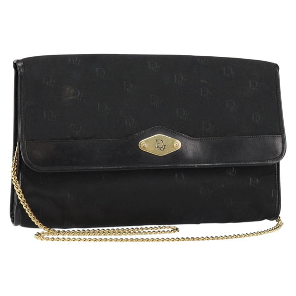 Christian Dior Vintage CD Chain Flap Shoulder Bag Diorissimo Canvas Small - image 1