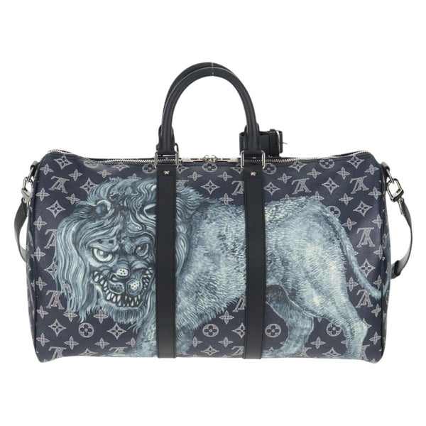 Louis Vuitton Keepall Bandouliere Bag Limited Edition Chapman Savane Monogram Canvas 45