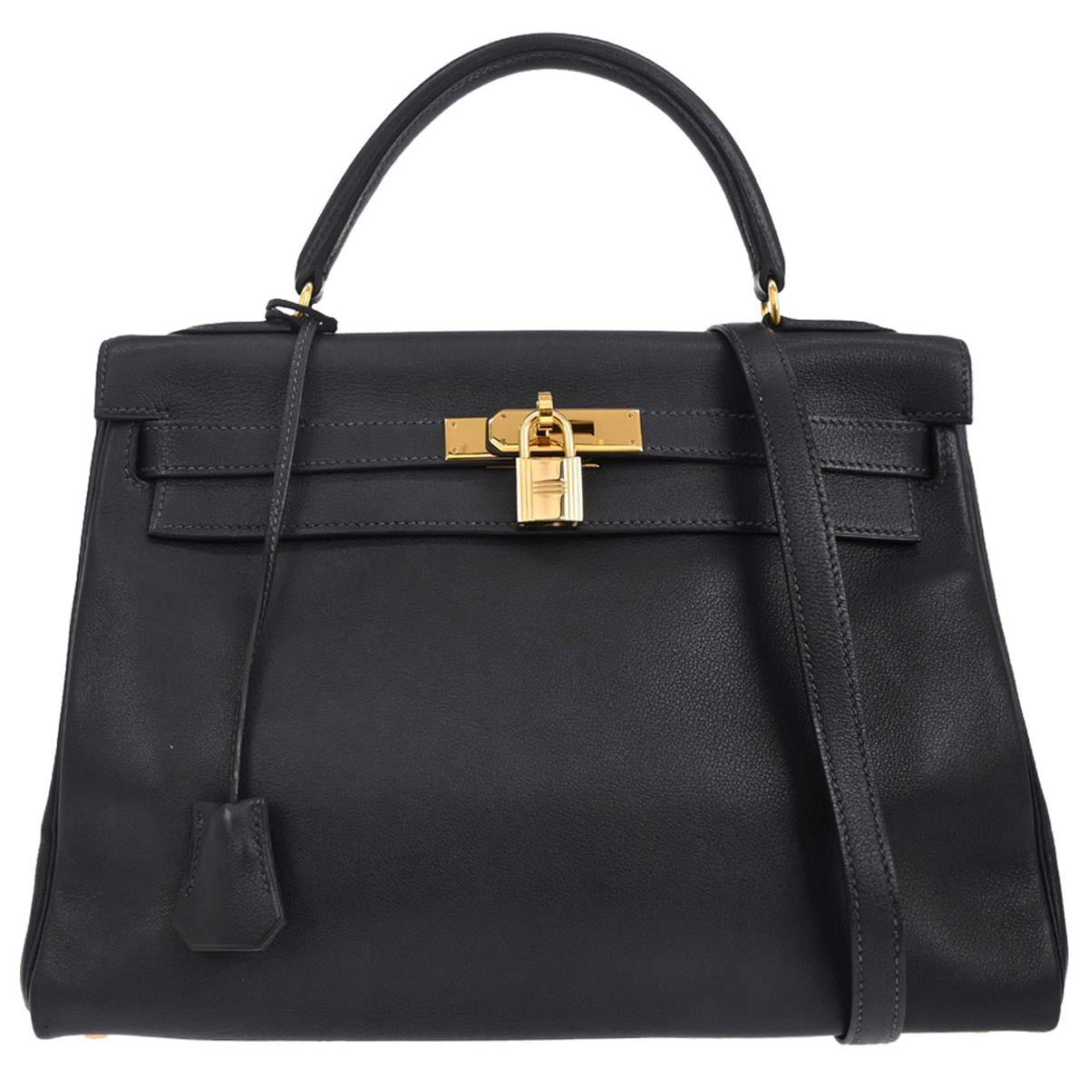 Hermes Kelly Handbag Blue Courchevel with Gold Hardware 32 - image 1