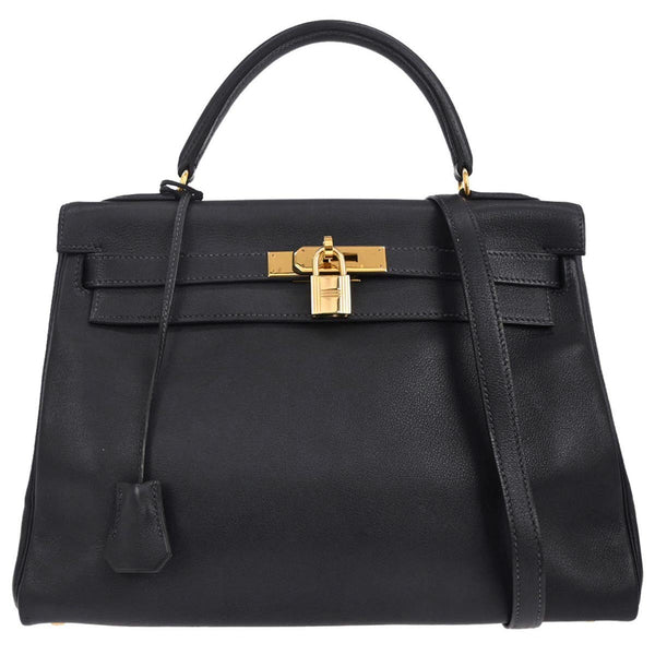 Hermes Kelly Handbag Blue Courchevel with Gold Hardware 32 - image 1