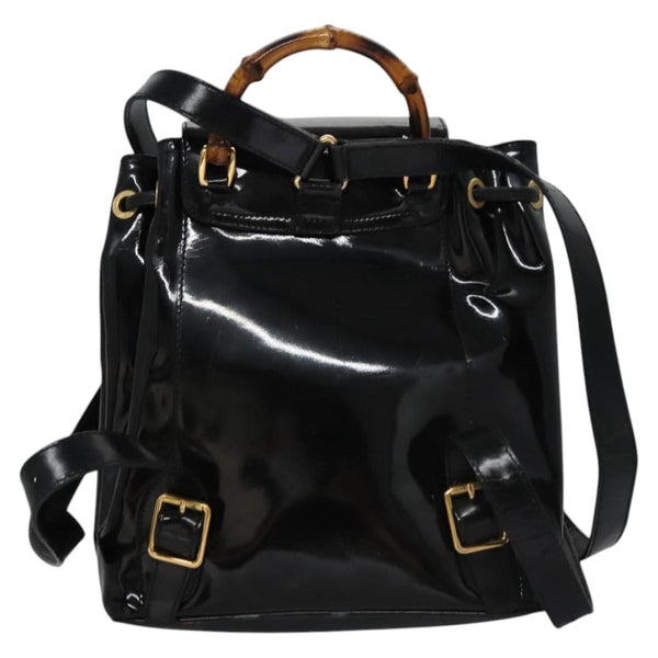 Gucci Vintage Bamboo Backpack Patent Mini