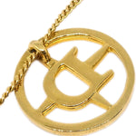 Christian Dior CD Round Pendant Necklace Metal - image 3
