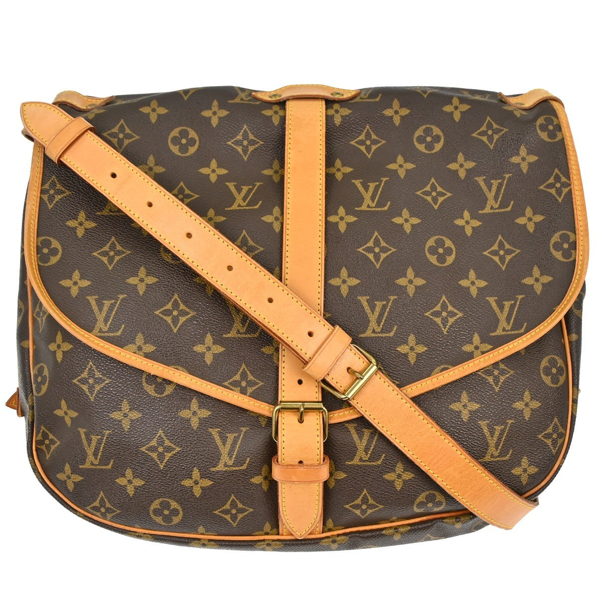 Louis Vuitton Saumur Handbag Monogram Canvas 35 - image 1
