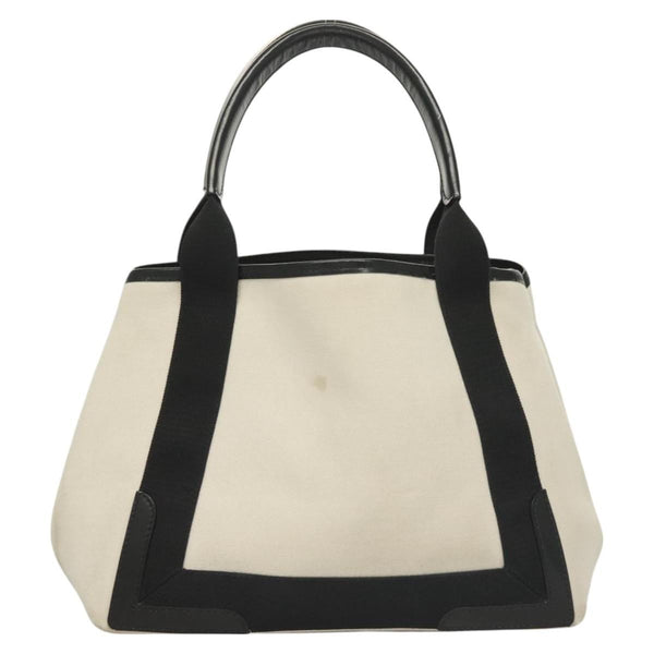 Balenciaga Navy Cabas Canvas with Leather Medium