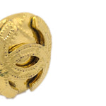 Chanel Vintage CC Round Clip-On Earrings Metal Small - image 3