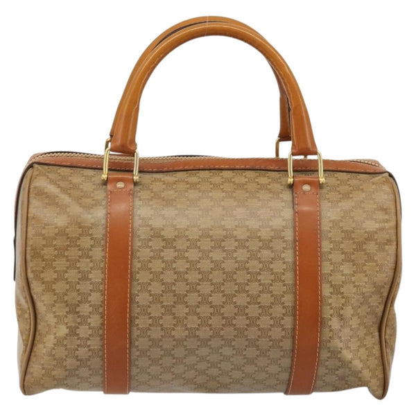 Celine Vintage Macadam Handbag Canvas and Leather