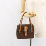 Celine Vintage Macadam Handbag Canvas and Leather - image 14