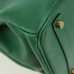 Hermes Birkin Handbag Green Togo with Gold Hardware 35 - image 9