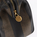 Fendi Vintage Pequin Convertible Boston Bag Coated Canvas Small - image 13
