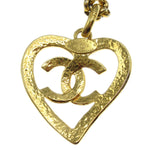 Chanel CC Heart Pendant Metal - image 3