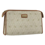 Christian Dior Vintage Honeycomb Zip Pouch Canvas and Leather - image 13