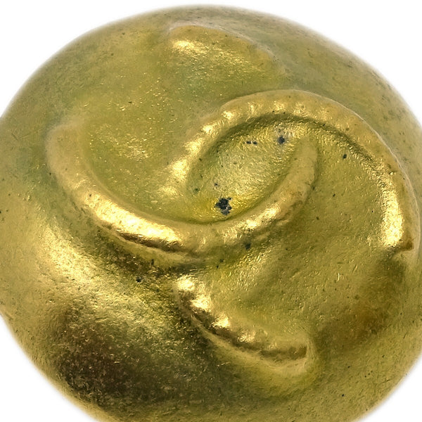 Chanel Vintage CC Round Clip-On Earrings Metal Small