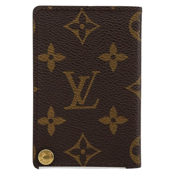 Louis Vuitton Porte Cartes Pression Card Case Monogram Canvas