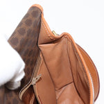Celine Vintage Macadam Circle Logo Shoulder Bag Canvas and Leather - image 19